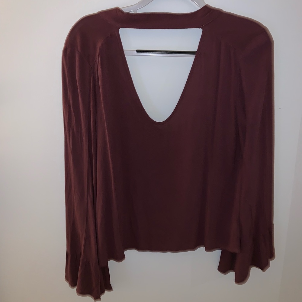American Eagle maroon blouse